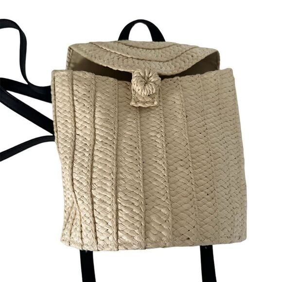Straw Basket Backpack - Natural  NWOT - Picture 1 of 5